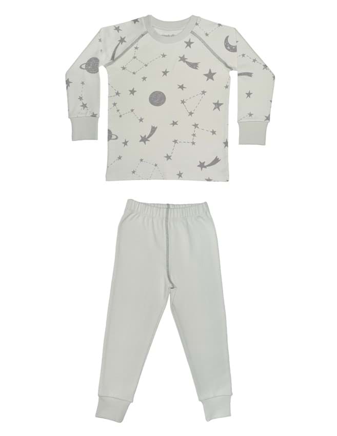 Space Çocuk Gri Pijama Takımı resmi